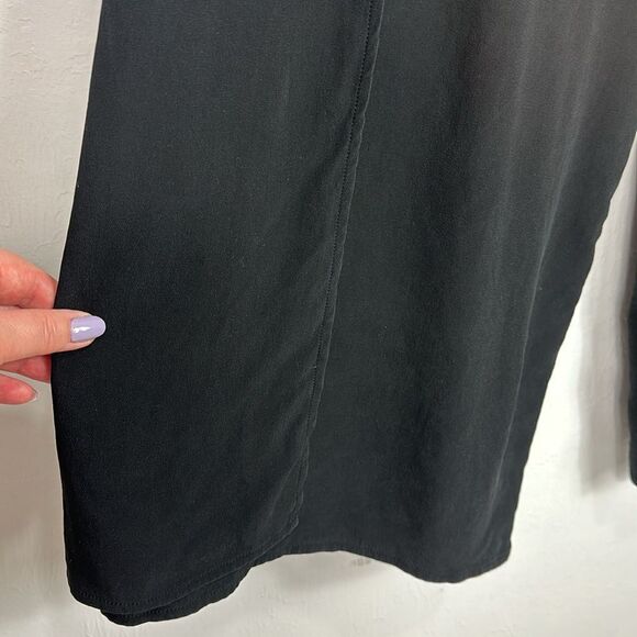 Carlisle Sport Silk Split At Sides Wide Leg High Rise Pants In Black Size M - Picture 3 of 12